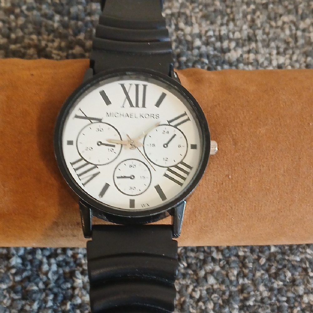 Michael Kors Classic Black and White Roman Numeral Watch